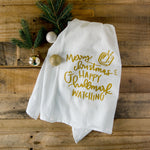 Merry Christmas and Happy Hallmark towel
