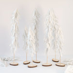 Set of white felt trees